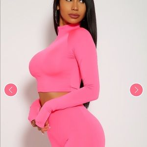 COPY - Super Cute Cropped Turtleneck in neon pink